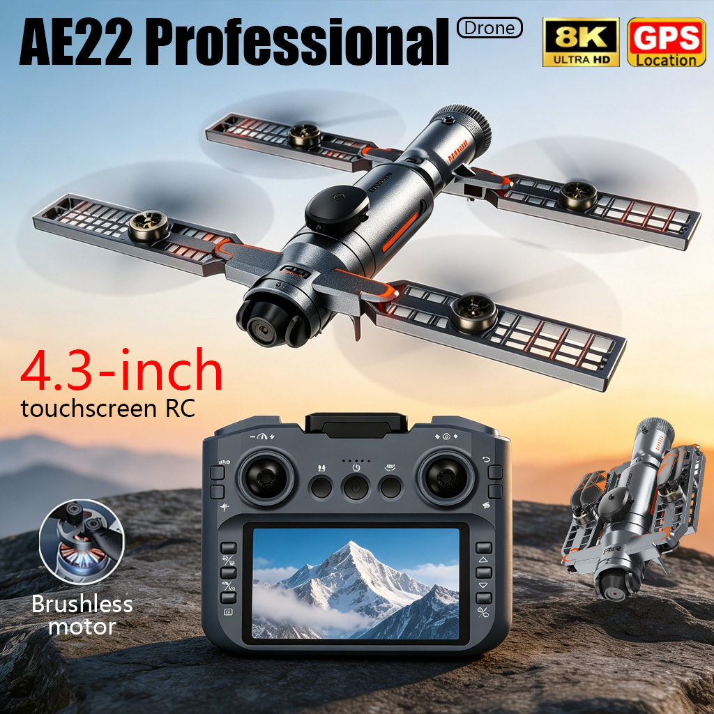Drone Rc Ufo - Drone Dobrável AE22 PRO MAX Atualizado,