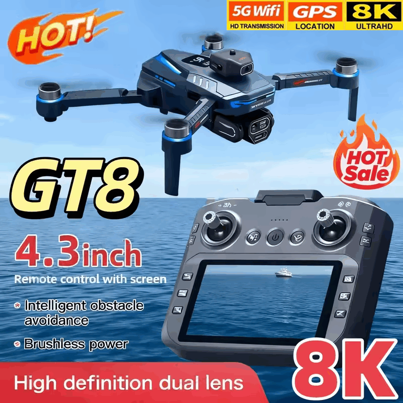 Drone Rc Controller Price - Drone GT8 com Câmera 8K HD,