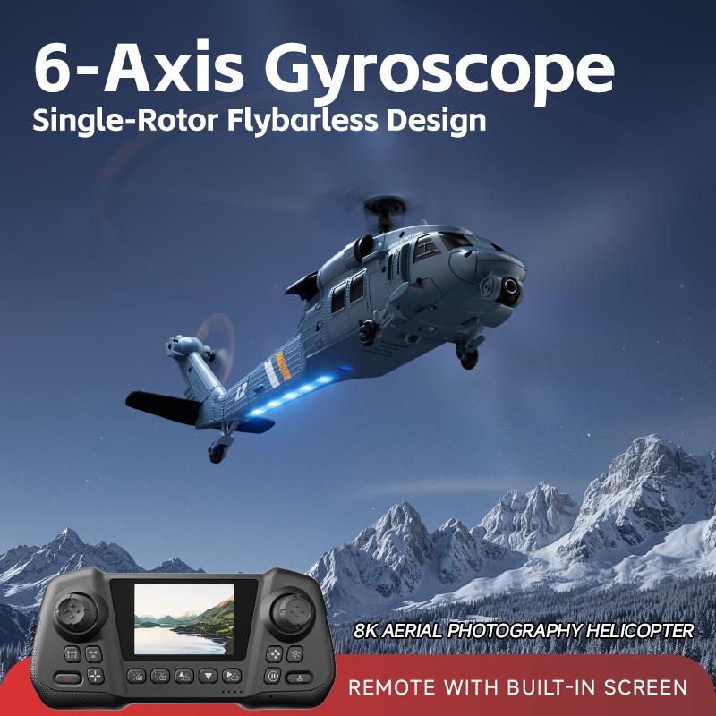 Helicóptero RC 8K Flybarless c - Rc Helicopter Gyro avaliação e preço