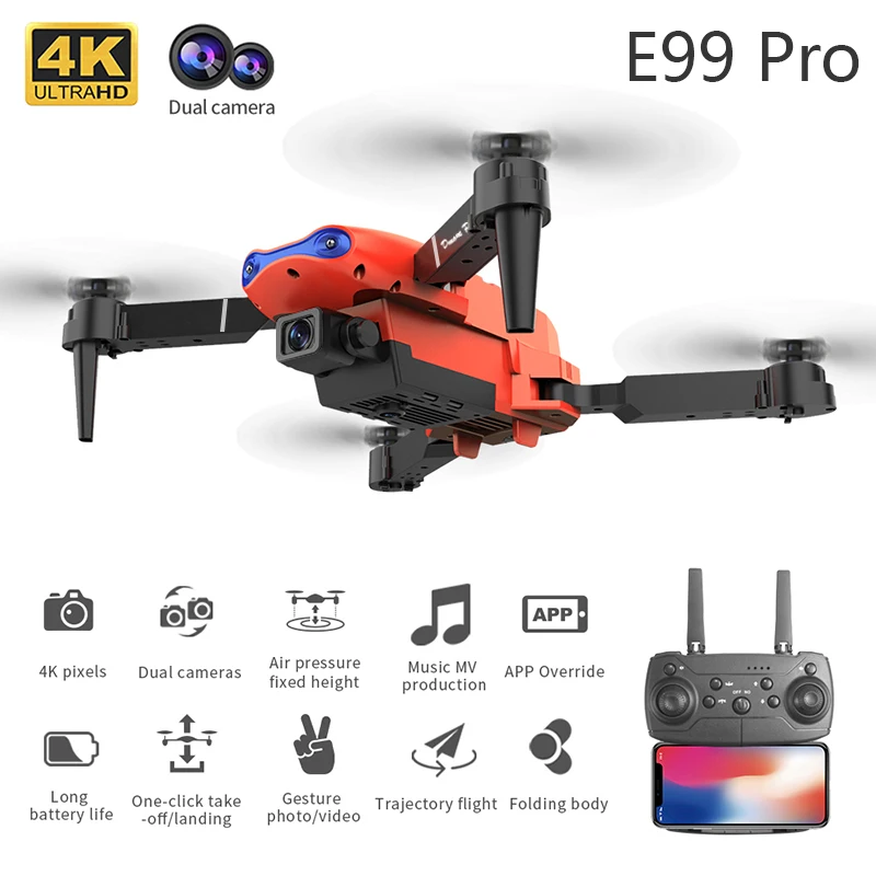 4K 5G WIFI FPV E99Pro Helicópt - Drone Rc E99 Pro avaliação e preço