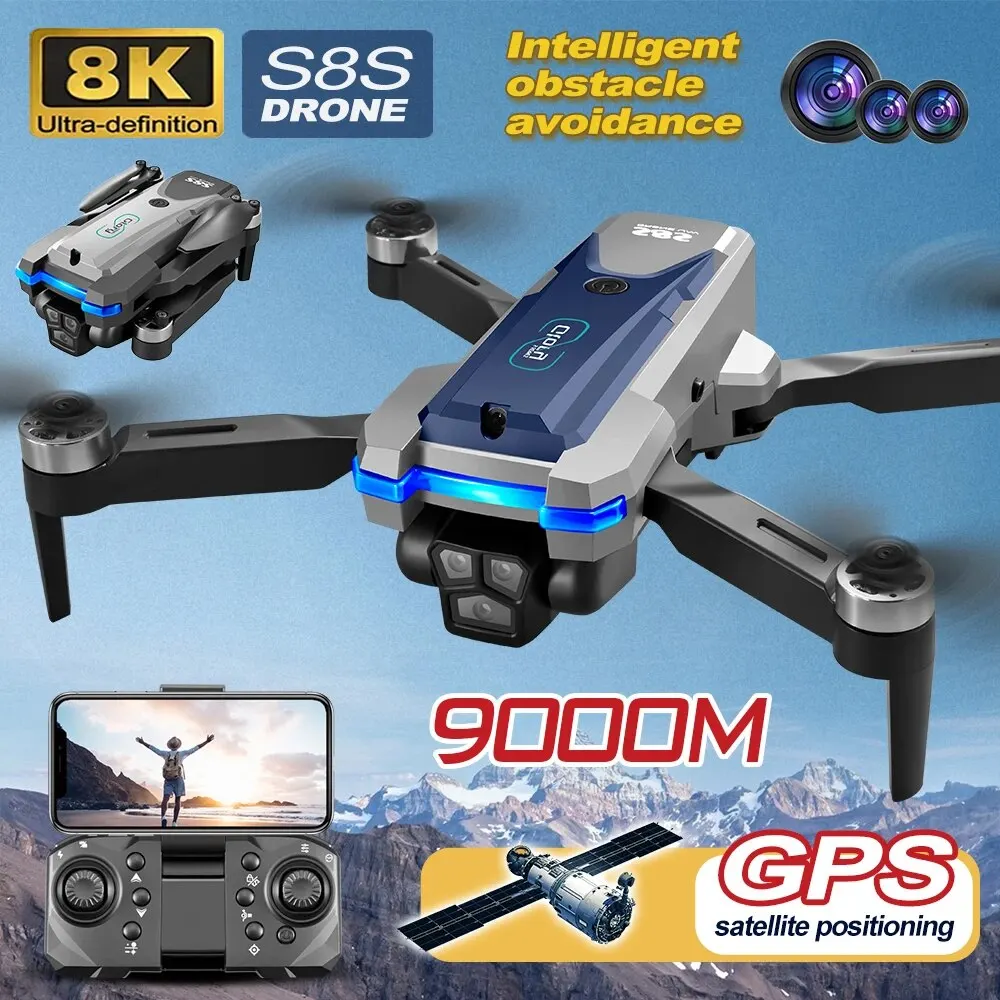 Dobrável RC S8S GPS Drone, 5G  - Drone Rc Harness avaliação e preço